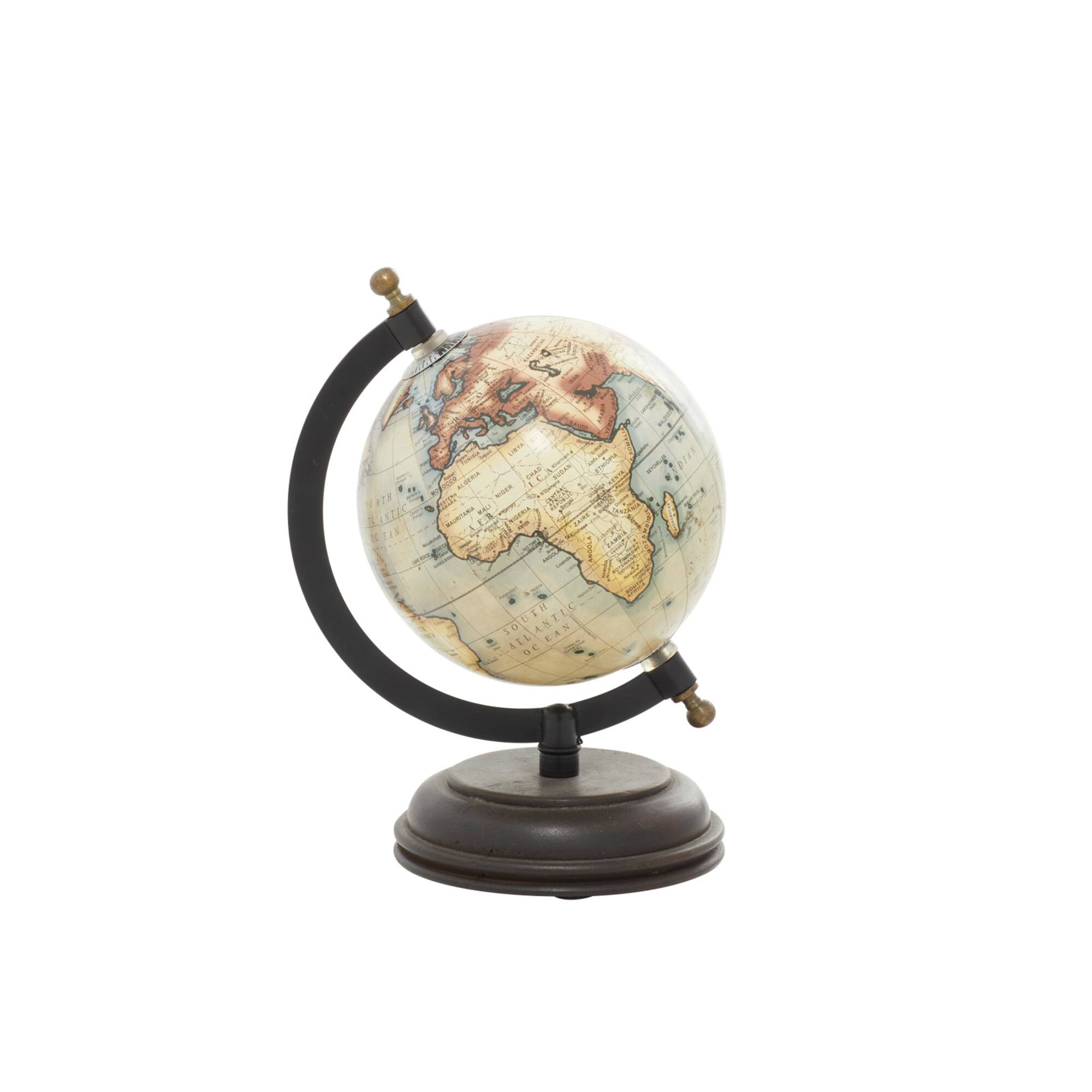 Rustic Globe with Iron Axis & Mango Wood Base